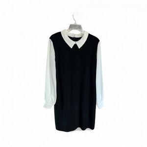 NWOT-Karl Lagerfeld Black and White Long Sleeve Dress